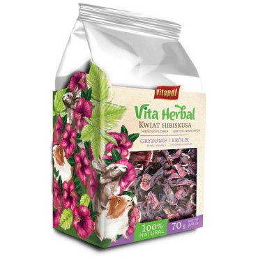 Vitapol Vita Herbal Kwiat hibiskusa dla gryzoni i królika 70g