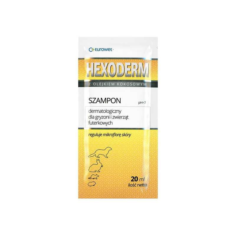 Hexoderm - szampon dermatologiczny dla gryzoni saszetka 20ml - 1 sztuka