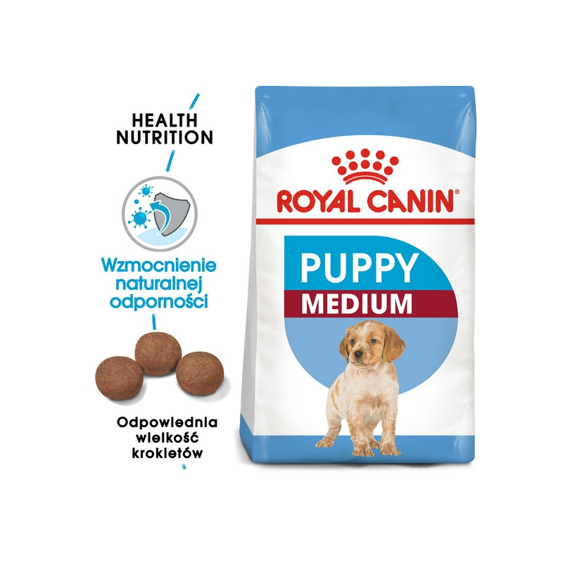 Royal Canin Medium Puppy karma sucha dla szczeniąt, od 2 do 12 miesiąca, ras średnich 4kg