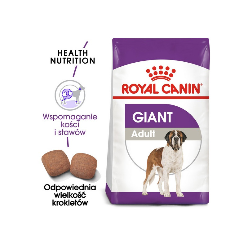 Royal Canin Giant Adult karma sucha dla psów dorosłych, od 18/24 miesiąca życia, ras olbrzymich 15kg