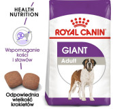 Royal Canin Giant Adult karma sucha dla psów dorosłych, od 18/24 miesiąca życia, ras olbrzymich 15kg