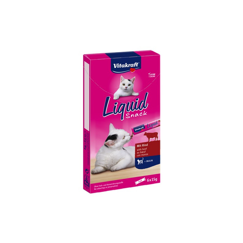 Vitakraft Cat Liquid-Snack z Wołowiną 6x15g [23521]