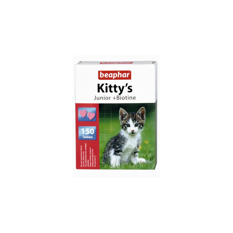 Beaphar Kitty's Junior + Biotine tabletki witaminowe 150szt