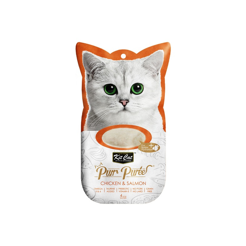 Kit Cat PurrPuree Chicken & Salmon 4x15g