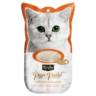 Kit Cat PurrPuree Chicken & Salmon 4x15g