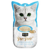 Kit Cat PurrPuree Chicken & Smoked Fish 4x15g