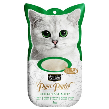 Kit Cat PurrPuree Chicken & Scallop 4x15g