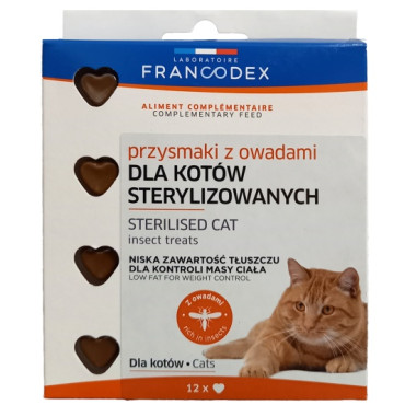 Francodex Przysmak z owadami dla kota sterylizowanego 12szt. [FR170380]