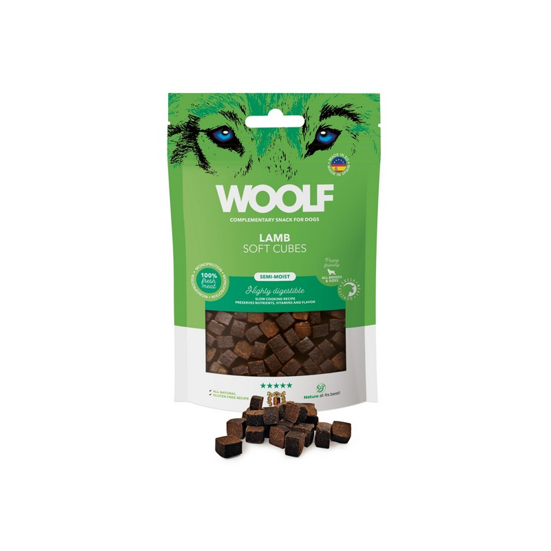 Woolf Soft Cubes Monoprotein Lamb 100g