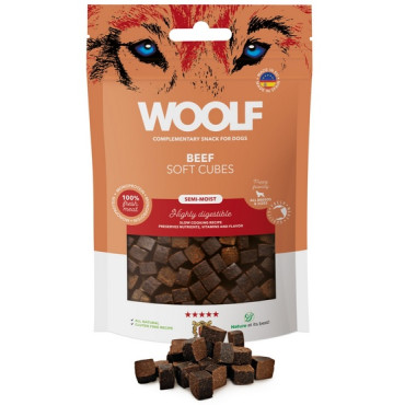 Woolf Soft Cubes Monoprotein Beef 100g