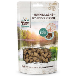 Wildes Land Knabberkissen Huhn & Lachs 50g