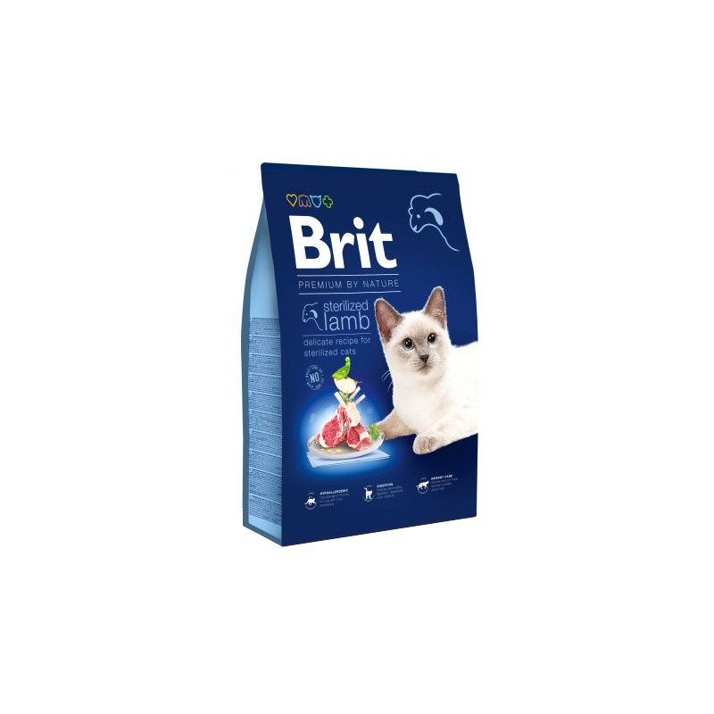 Brit Premium By Nature Cat Sterilized Lamb 8kg