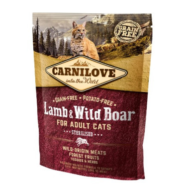 Carnilove Cat Lamb & Wild Boar Sterilised - jagnię i dzik 400g