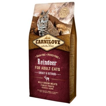 Carnilove Cat Reindeer Energy & Outdoor - renifer 6kg