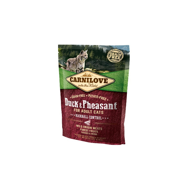 Carnilove Cat Duck & Pheasant Hairball Control - kaczka i bażant 400g