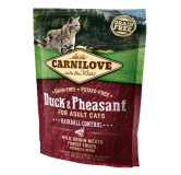 Carnilove Cat Duck & Pheasant Hairball Control - kaczka i bażant 400g