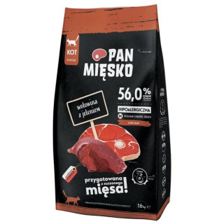 Pan Mięsko Karma sucha dla kota - wołowina i jeleń chrupki M 1,6kg