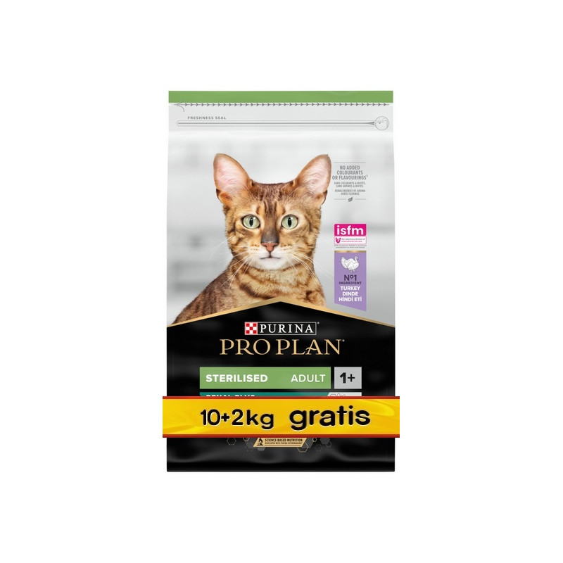 Purina Pro Plan Cat Sterilised Renal Adult Indyk 12kg (10+2kg gratis)