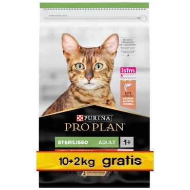 Purina Pro Plan Cat Adult Sterilised Vital Functions Łosoś 12kg (10+2kg gratis)