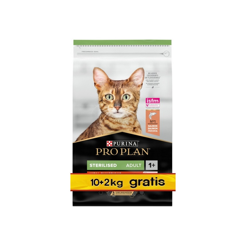 Purina Pro Plan Cat Adult Sterilised Vital Functions Łosoś 12kg (10+2kg gratis)