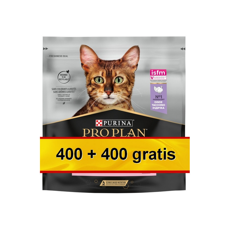 Purina Pro Plan Cat Adult Delicate Digestion z indykiem 800g (400+400g gratis)