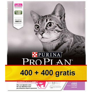 Purina Pro Plan Cat Adult Delicate Digestion z indykiem 800g (400+400g gratis)