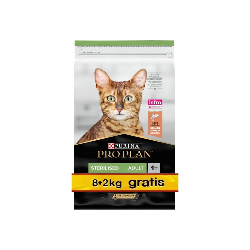 Purina Pro Plan Cat Adult Sterilised Vital Functions Łosoś 10kg (8+2kg gratis)