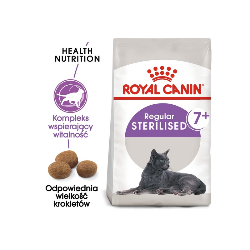 Royal Canin Sterilised 7+ karma sucha dla kotów dorosłych, od 7 do 12 roku życia, sterylizowanych 400g