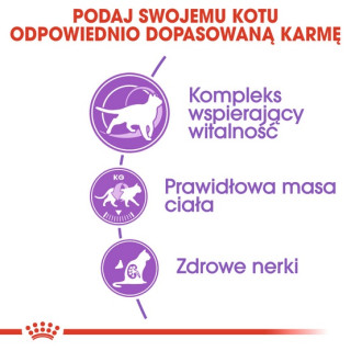 Royal Canin Sterilised 7+ karma sucha dla kotów dorosłych, od 7 do 12 roku życia, sterylizowanych 1,5kg