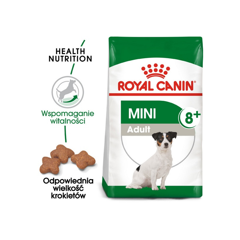 Royal Canin Mini Adult 8+ karma sucha dla psów starszych od 8 do 12 roku życia, ras małych 8kg