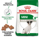 Royal Canin Mini Adult 8+ karma sucha dla psów starszych od 8 do 12 roku życia, ras małych 8kg