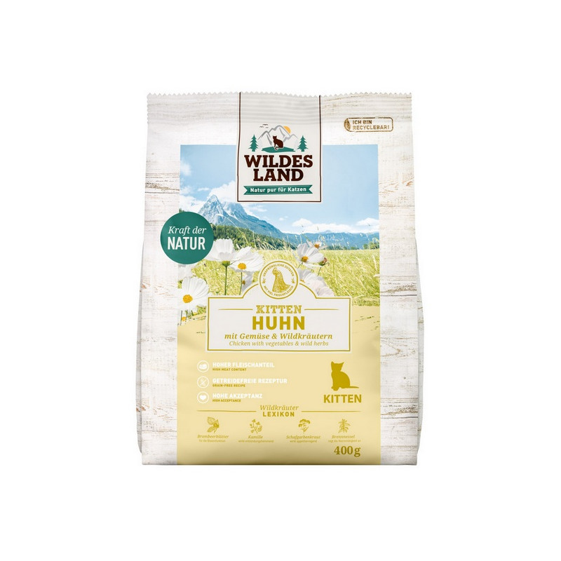 Wildes Land Classic Kitten Huhn 400g