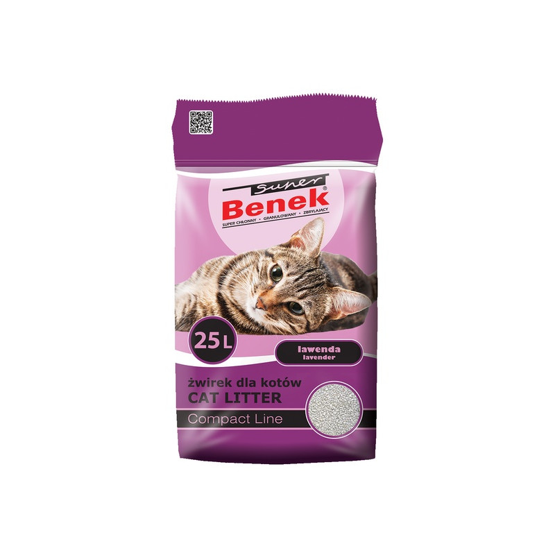 Super Benek Compact Zapachowy Lawenda (ciemny fiolet) 25L