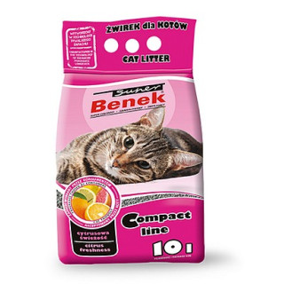 Super Benek Compact Zapachowy Cytrusowa Świeżość (różowy) 10L