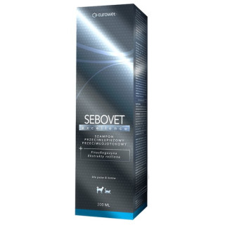 Sebovet Excellence - szampon przeciwłupieżowy i przeciwłojotokowy dla kota i psa 200ml