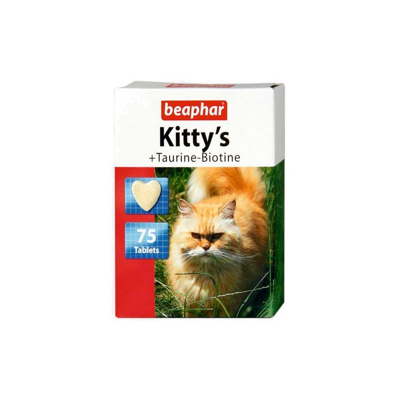 Beaphar Kitty's Taurine + Biotine tabletki witaminowe 75szt