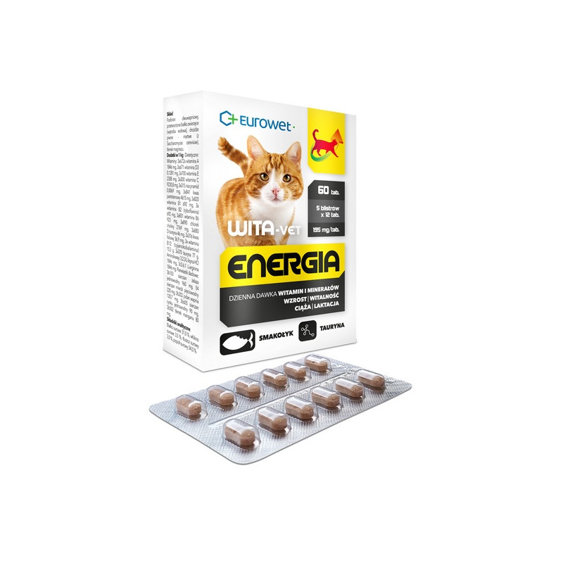 Wita-Vet Kot Energia Junior + Adult 60tabl