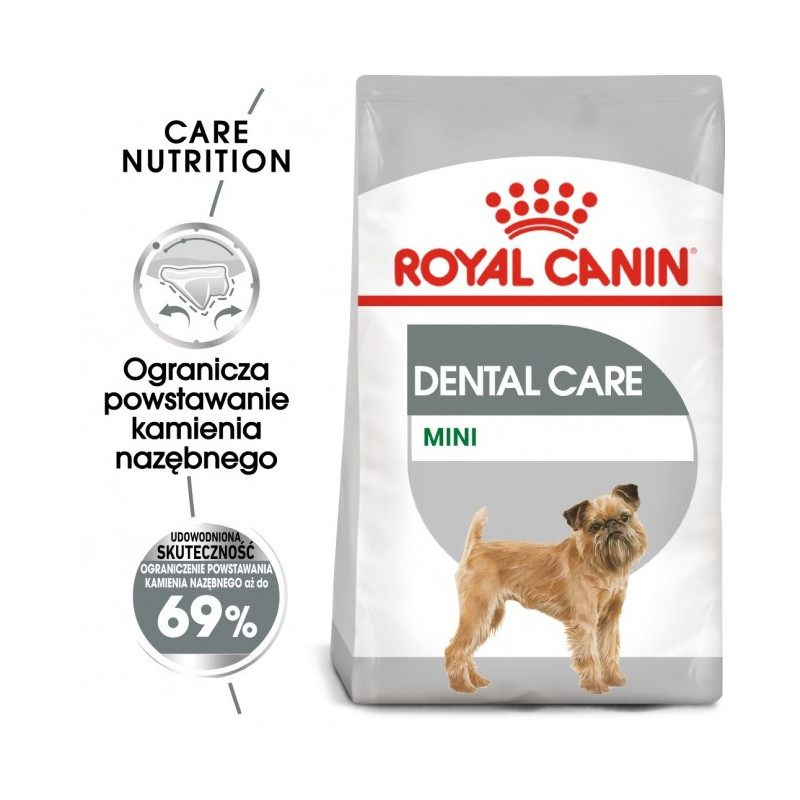 Royal Canin Mini Dental Care karma sucha dla psów dorosłych, ras małych, redukująca powstawanie kamienia nazębnego 1kg