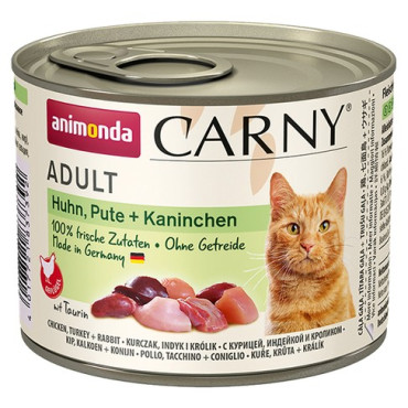 Animonda Carny Adult Kurczak, Indyk + Królik puszka 200g