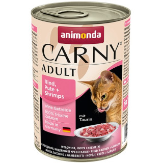 Animonda Carny Adult Wołowina, Indyk + Krewetki puszka 400g