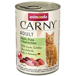 Animonda Carny Adult Kurczak, Indyk + Królik puszka 400g