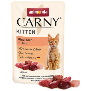 Animonda Carny Kitten Wołowina, Cielęcina + Kurczak saszetka 85g