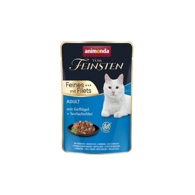 Animonda vom Feinsten Cat Adult Drób + filet z mintaja saszetka 85g