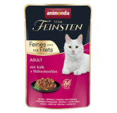 Animonda vom Feinsten Cat Adult Cielęcina + filet z kurczaka saszetka 85g