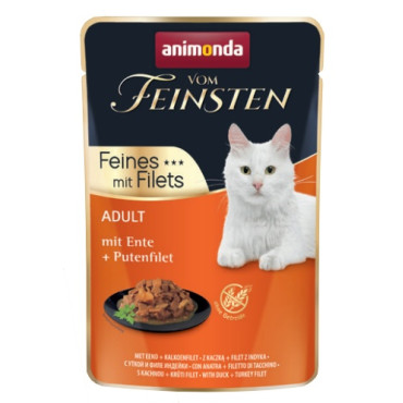 Animonda vom Feinsten Cat Adult Kaczka + filet z indyka saszetka 85g