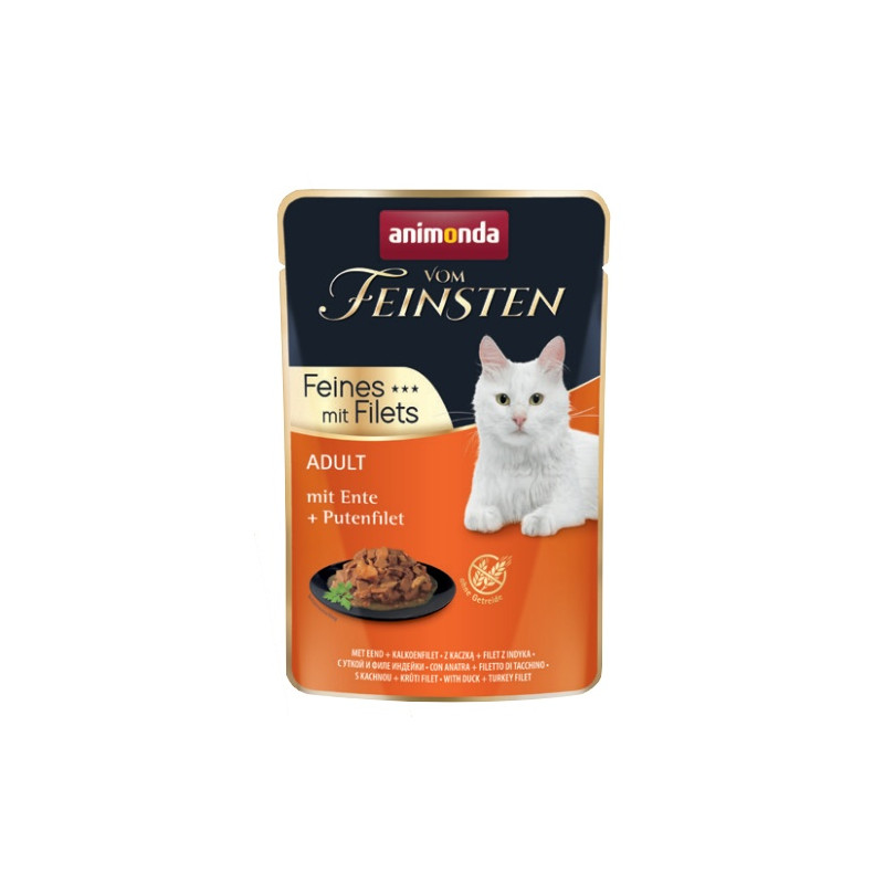 Animonda vom Feinsten Cat Adult Kaczka + filet z indyka saszetka 85g