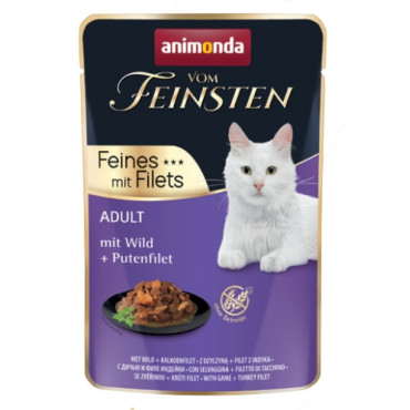 Animonda vom Feinsten Cat Adult Dziczyzna + filet z indyka saszetka 85g