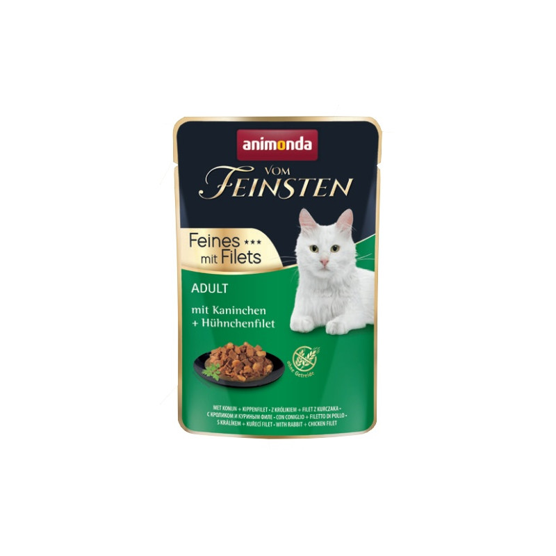 Animonda vom Feinsten Cat Adult Krolik + filet z kurczaka saszetka 85g