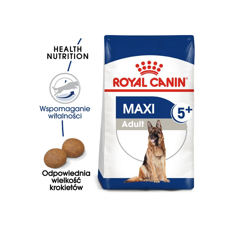 Royal Canin Maxi Adult 5+ karma sucha dla psów starszych, od 5 do 8 roku życia, ras dużych 15kg