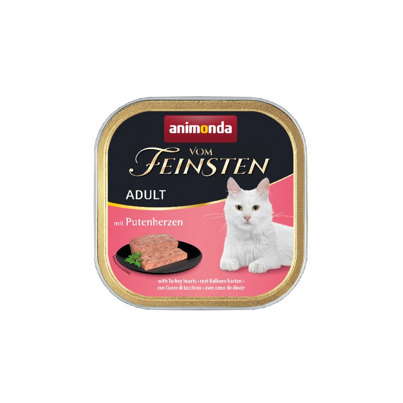 Animonda vom Feinsten Cat Adult z Sercami Indyka tacka 100g